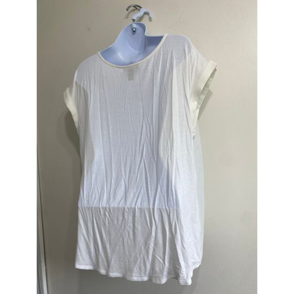 Stylish By & By White Crisscross Neck Tie Front Blouse - XL - Picture 7 of 8